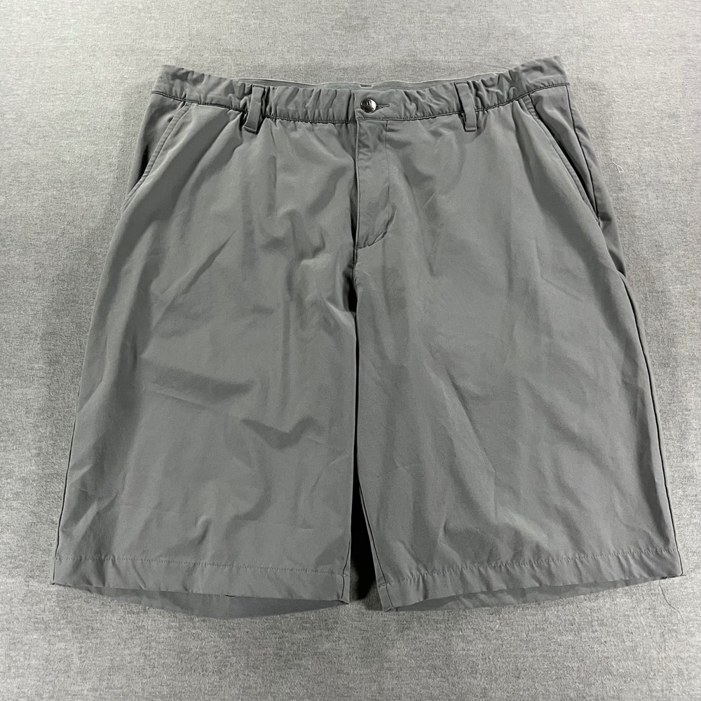 Adidas Mens Gray Golf Shorts Size 38 Performance Athletic Flat Front RN88387
